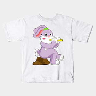 Rabbit Flute Music Kids T-Shirt